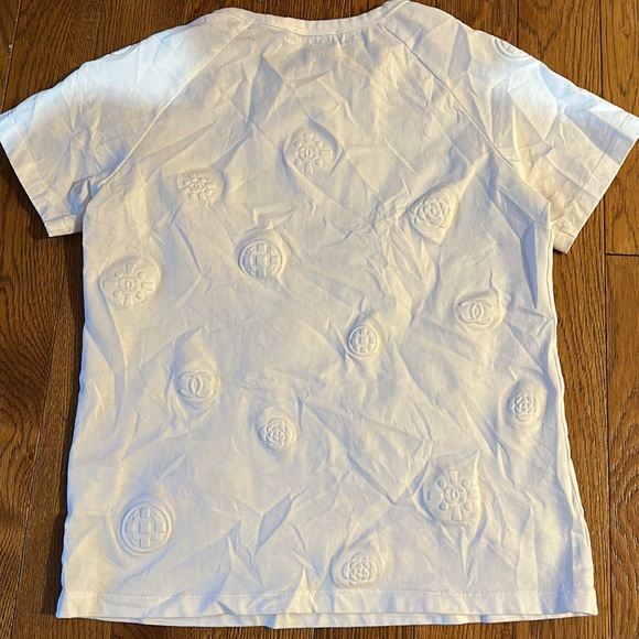 Chanel t-shirt embossed white small - Picture 8 of 11
